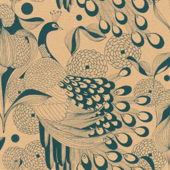 วอลเปเปอร์ลายนกยูงพื้นทอง 537536